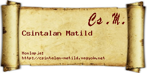 Csintalan Matild névjegykártya